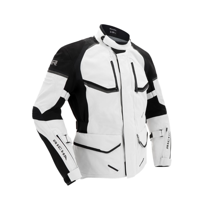 Bunda na motocykel RICHA Atlantic 2 Gore-Tex čierno-sivá výpredaj