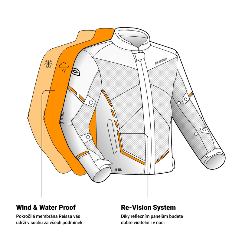 Moto bunda Ozone Jet II čierno-fluorescenčno žltá výpredaj