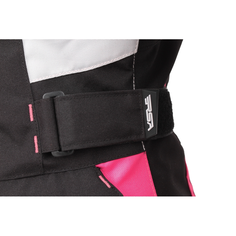 Dámska bunda na motocykel RSA EXO 2 čierno-šedo-ružová výpredaj