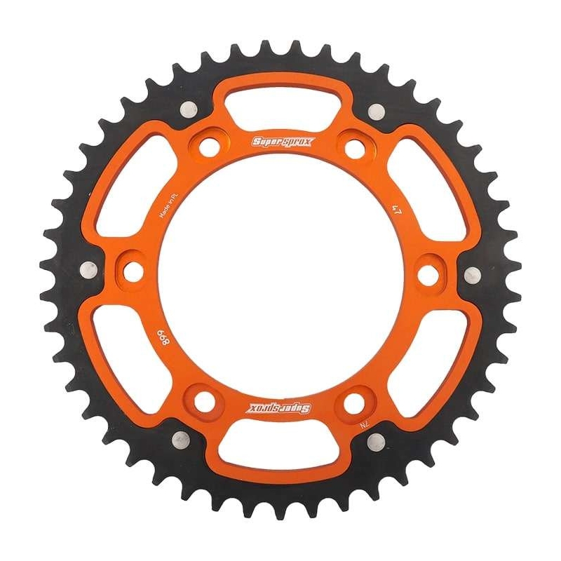 Reťazová rozeta SUPERSPROX STEALTH oranžová 47T, 525