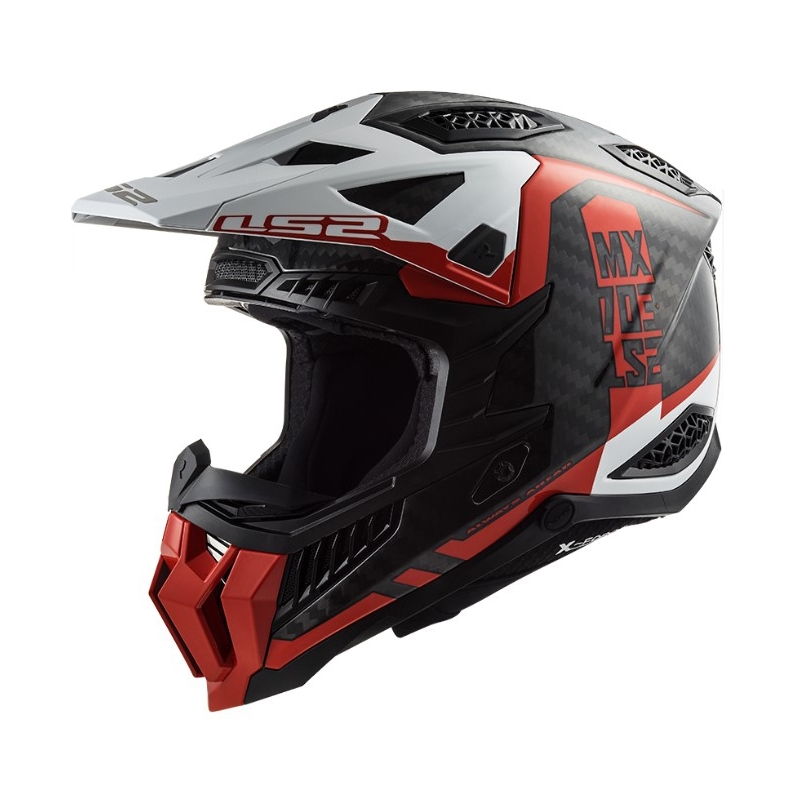 Motokrosová prilba LS2 MX703 C X-Force Victory čierno-červeno-bielá