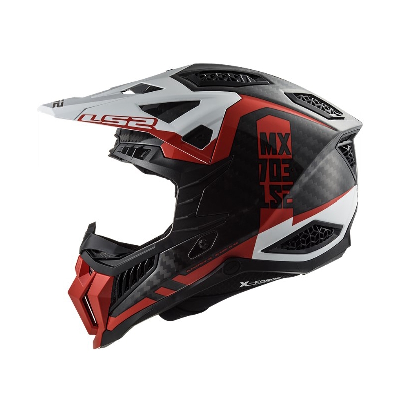 Motokrosová prilba LS2 MX703 C X-Force Victory čierno-červeno-bielá