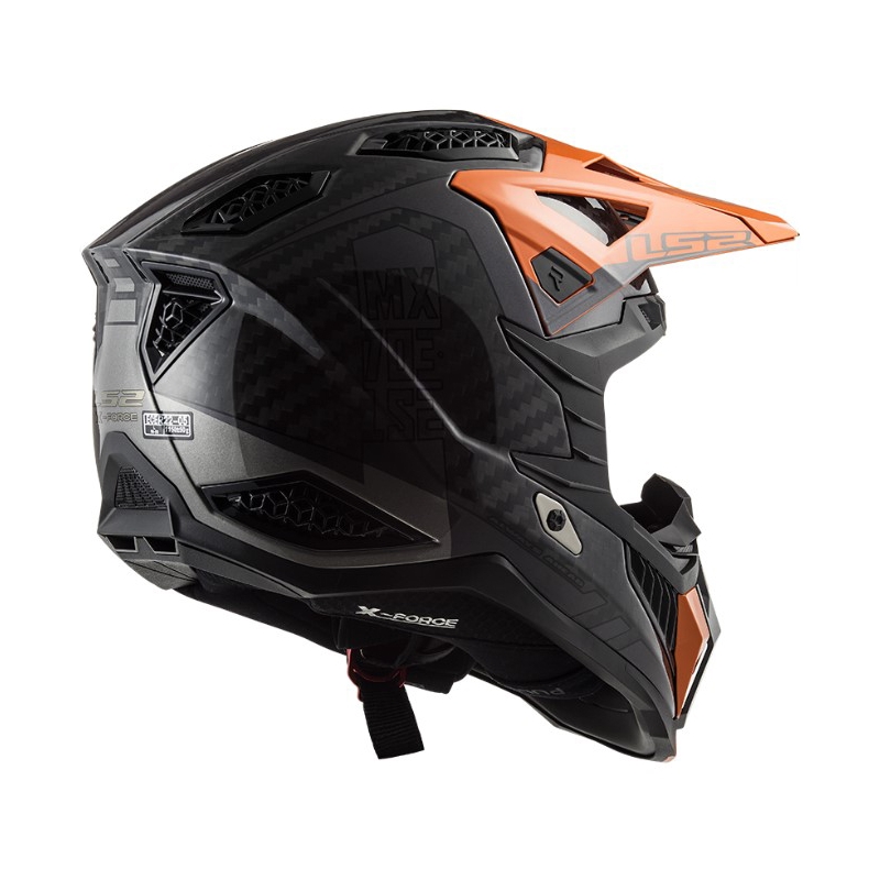 Motokrosová prilba LS2 MX703 C X-Force Victory čierno-titanovo-oranžová