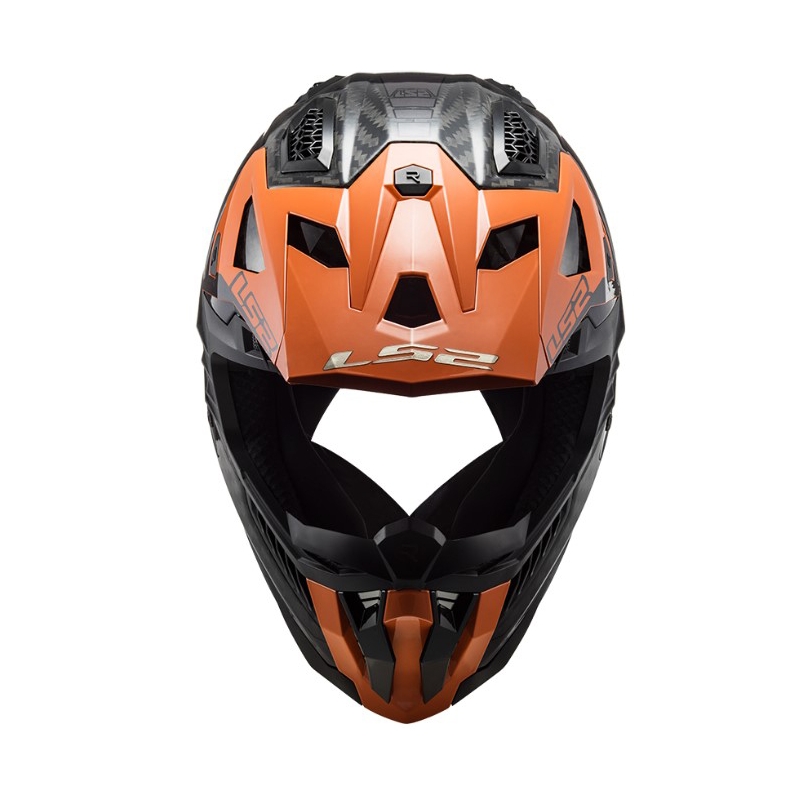 Motokrosová prilba LS2 MX703 C X-Force Victory čierno-titanovo-oranžová