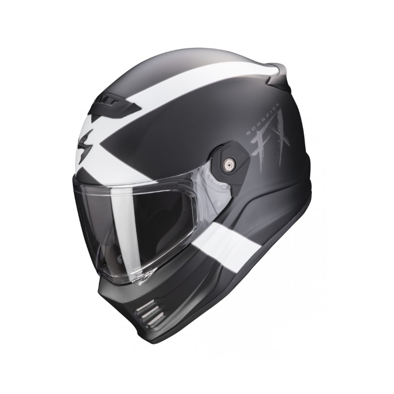 Prilba na motocykel SCORPION COVERT FX GALLUS čierno-bielá