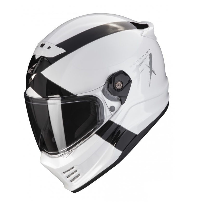 Prilba na motocykel SCORPION COVERT FX GALLUS bielo-čierná