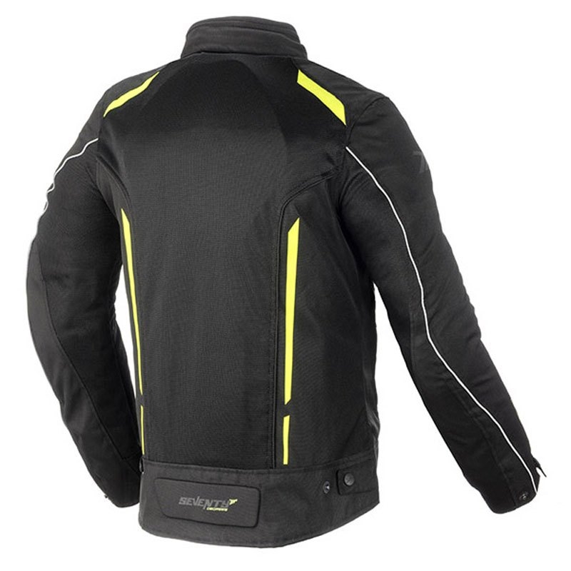 Bunda na motocykel SEVENTY DEGREES SD-JT32 čierno-fluorescenčno žltá