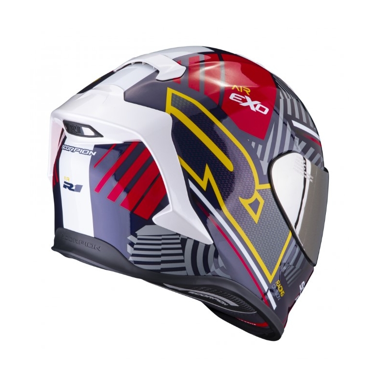 Integrálna prilba Scorpion EXO-R1 EVO Air Victory červeno-modro-žltá
