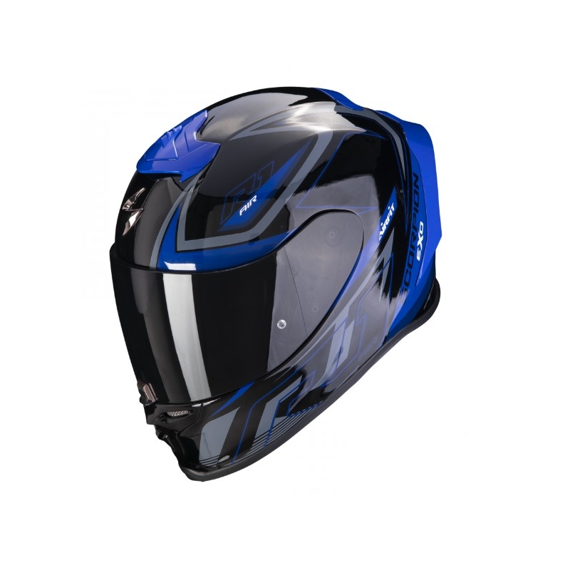 Integrálna prilba na motocykel Scorpion EXO-R1 EVO Air Gaz metalická čierno-modrá