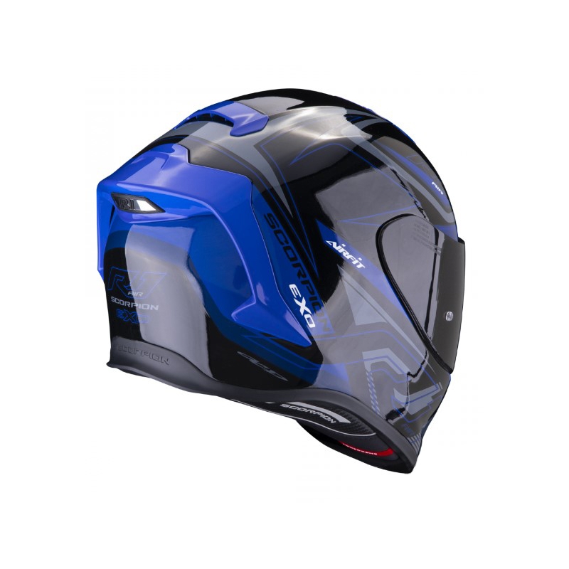 Integrálna prilba na motocykel Scorpion EXO-R1 EVO Air Gaz metalická čierno-modrá