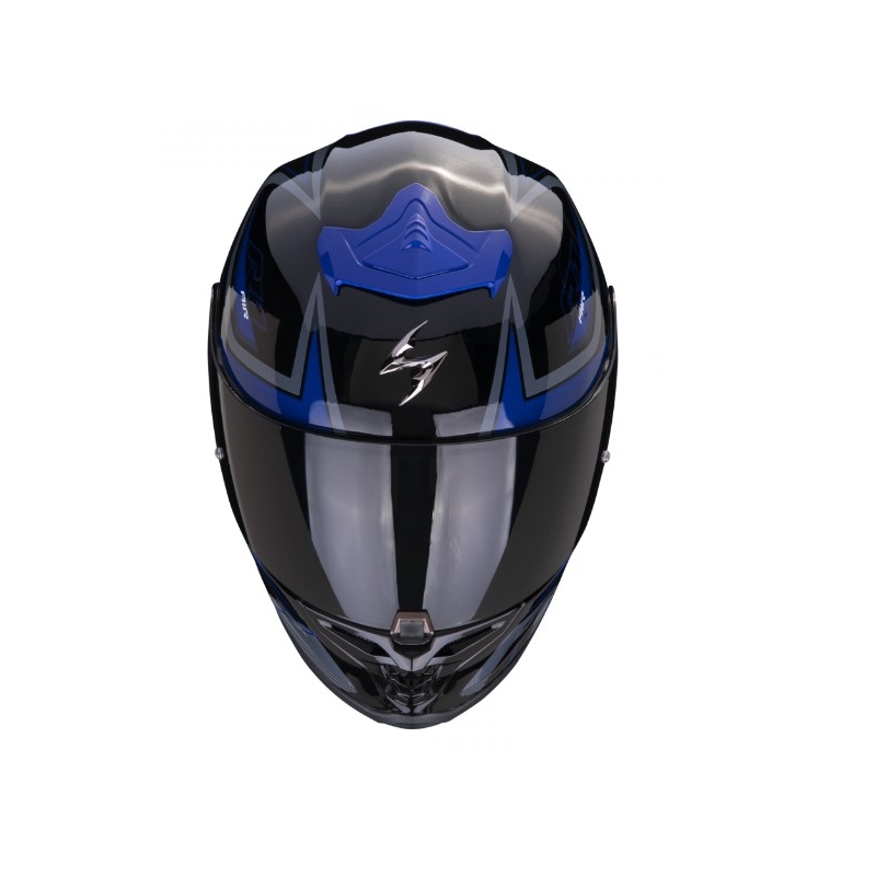 Integrálna prilba na motocykel Scorpion EXO-R1 EVO Air Gaz metalická čierno-modrá