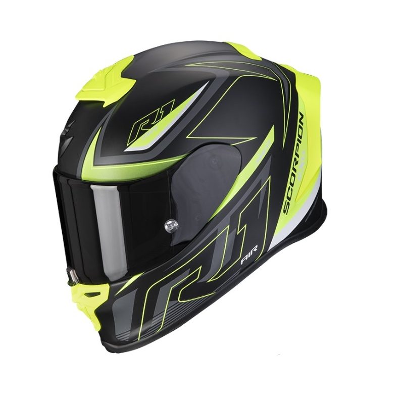 Integrálna prilba na motocykel Scorpion EXO-R1 EVO Air Gaz matná čierno-fluo žltá