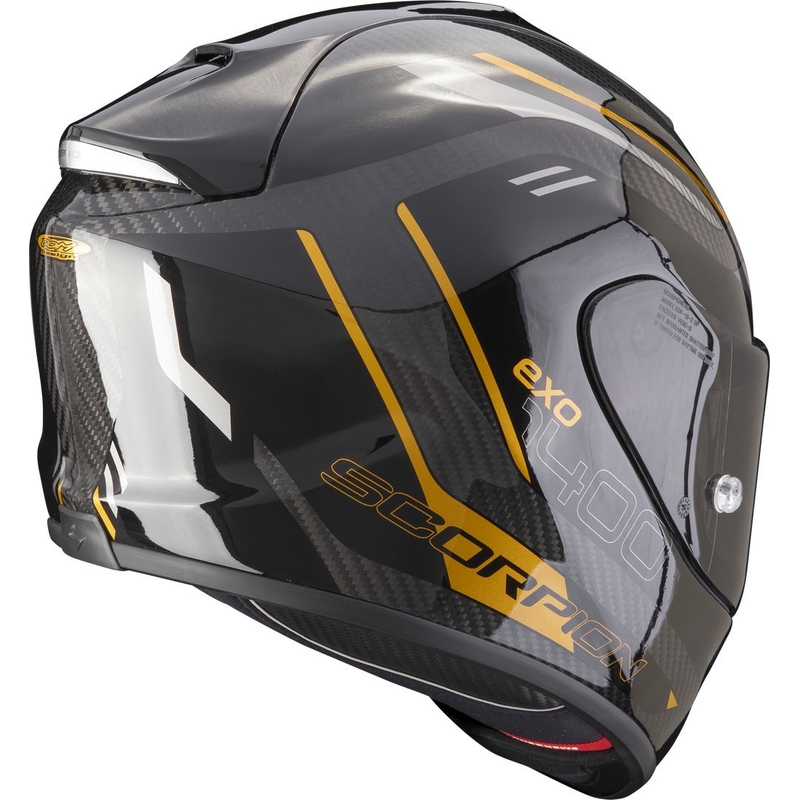 Integrálna prilba na motocykel Scorpion EXO-1400 EVO CARBON AIR KYDRA čierno-zlatá
