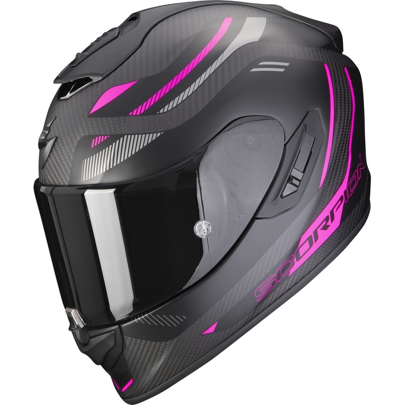 Integrálna prilba na motocykel Scorpion EXO-1400 EVO CARBON AIR KYDRA čierno-ružová