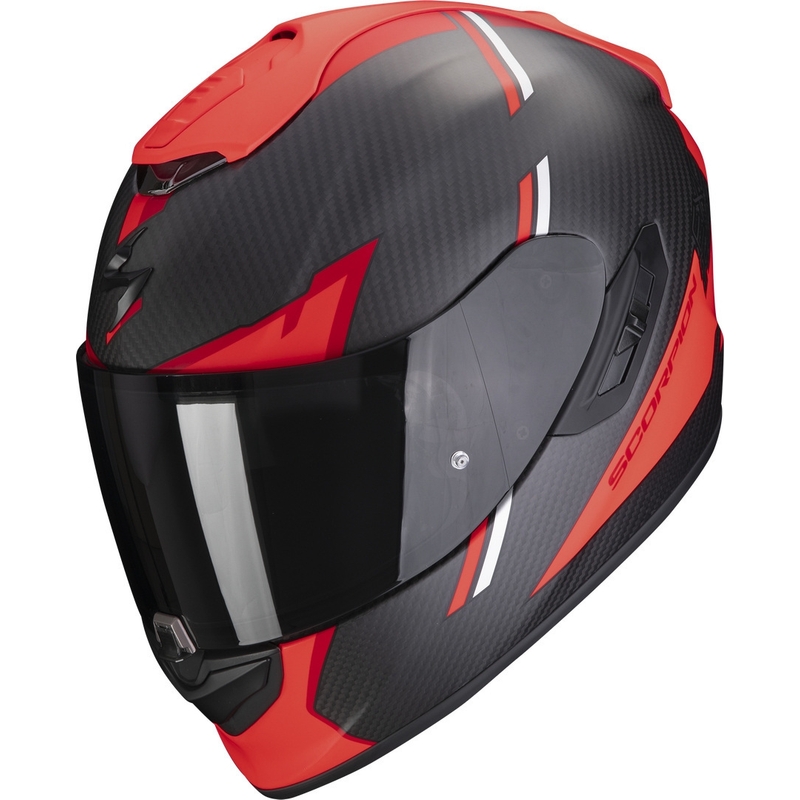 Integrálna prilba Scorpion EXO-1400 EVO Carbon Air Kendal čierno-červená