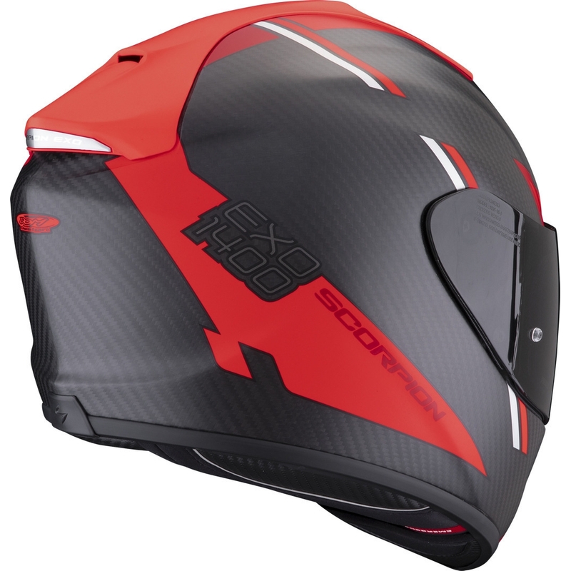 Integrálna prilba Scorpion EXO-1400 EVO Carbon Air Kendal čierno-červená