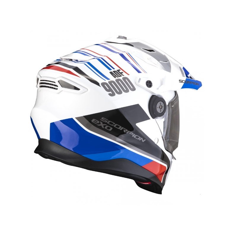 Enduro prilba na motocykel SCORPION ADF-9000 AIR Desert bielo-modro-červená