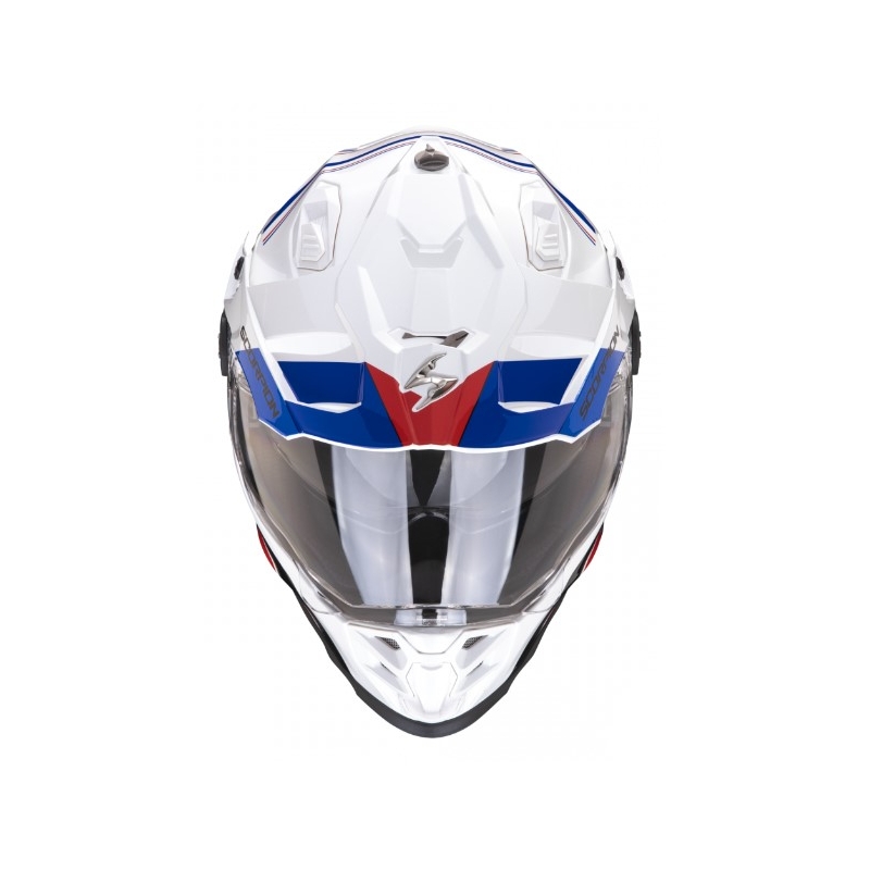 Enduro prilba na motocykel SCORPION ADF-9000 AIR Desert bielo-modro-červená