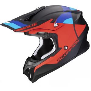 Motokrosová prilba Scorpion VX-16 EVO AIR SPECRUM čierno-červeno-modrá