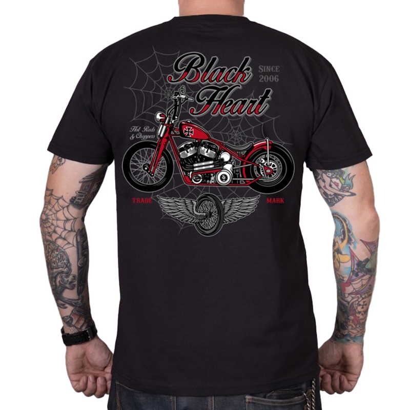 Pánske tričko Black Heart Red Baron Chopper