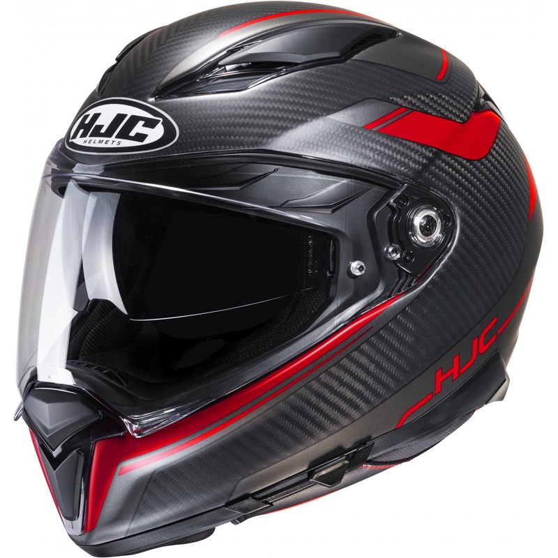 Integrálna prilba na motocykel HJC F70 Carbon Ubis MC1SF čierno-červená