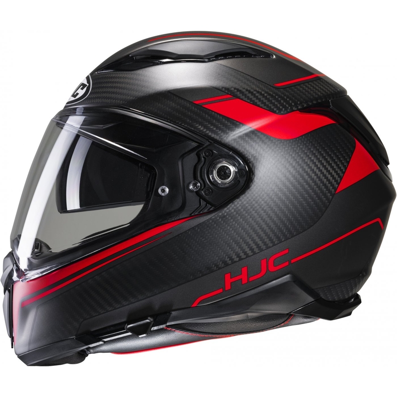 Integrálna prilba na motocykel HJC F70 Carbon Ubis MC1SF čierno-červená