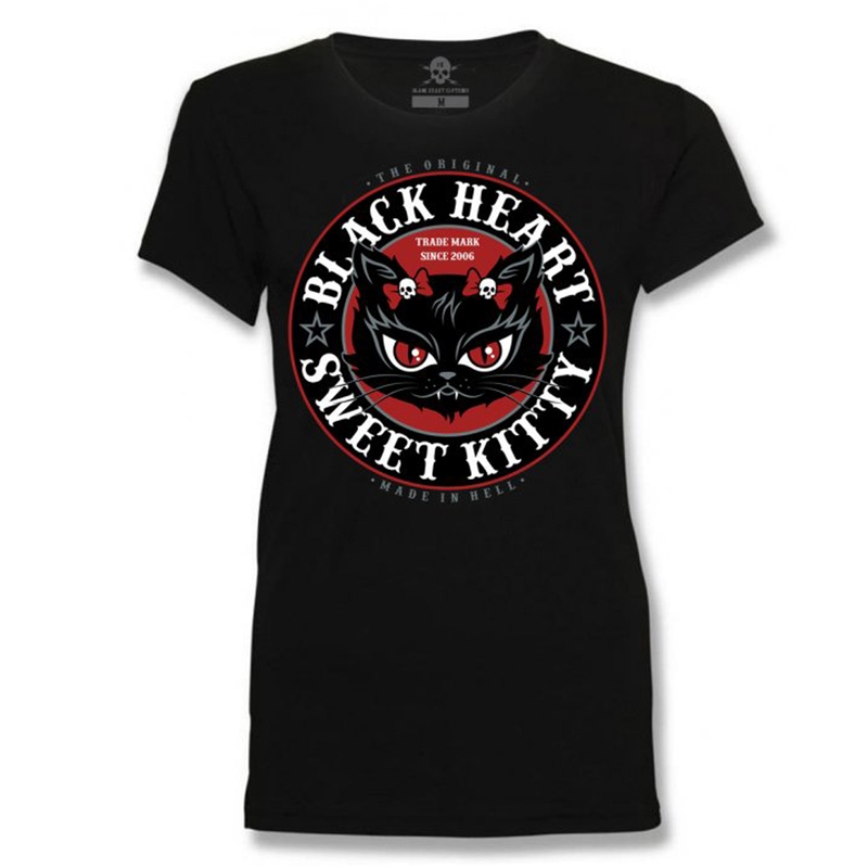 Dámske tričko Black Heart Kitty výpredaj