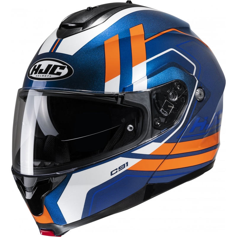 Odklápacia prilba na motocykel HJC C91 Octo MC27 modro-oranžovo-bielá