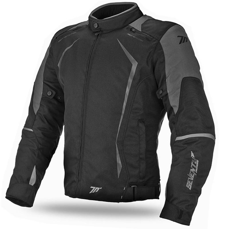 Bunda na motocykel SEVENTY DEGREES SD-JR47 čierno-sivá