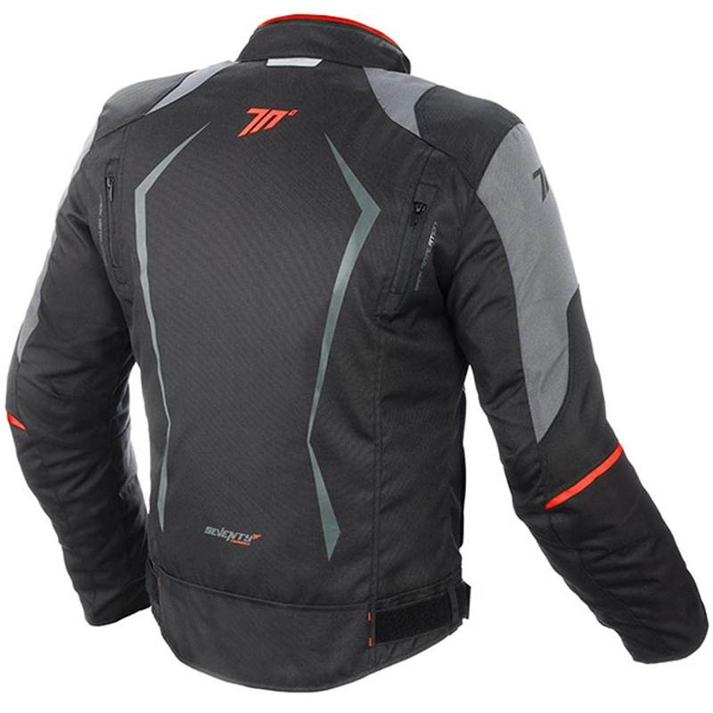 Bunda na motocykel SEVENTY DEGREES SD-JR47 čierno-sivo-červená