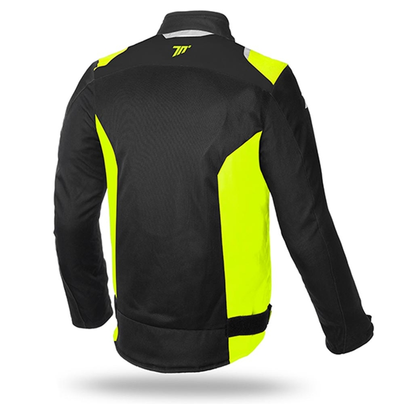 Bunda na motocykel SEVENTY DEGREES SD-JR48 čierno-fluorescenčno žltá