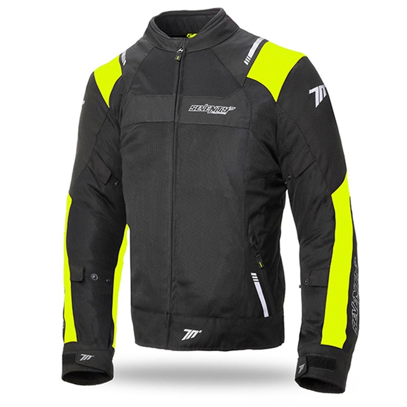 Bunda na motocykel SEVENTY DEGREES SD-JR52 čierno-fluo žltá výpredaj