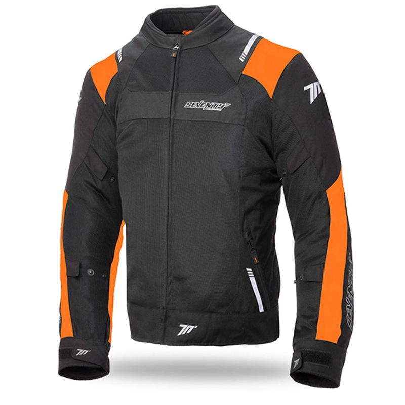 Bunda na motocykel SEVENTY DEGREES SD-JR52 čierno-oranžová výpredaj