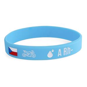 Silikónový moto náramok s krvnou skupinou A RH-
