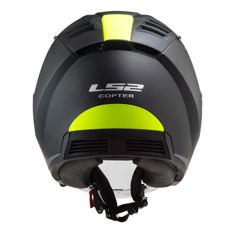 Otvorená prilba na motocykel LS2 OF600 Copter II Urbane 06 čierno-fluorescenčno žltá