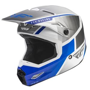 Motokrosová prilba FLY Racing Kinetic Drift modro-šedo-biela