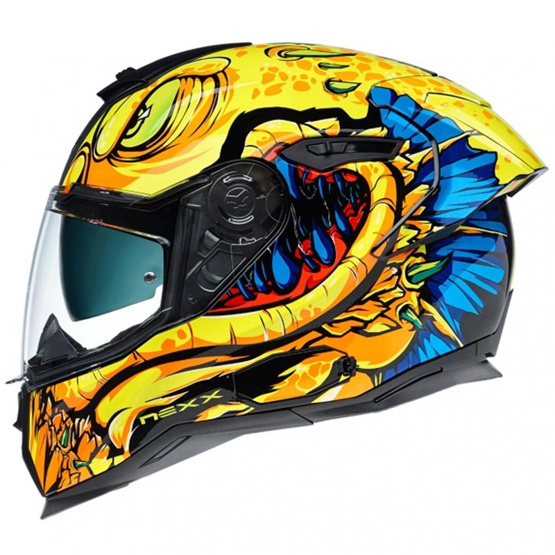 Integrálna prilba na motocykel NEXX SX.100R Abisal žlto-modrá