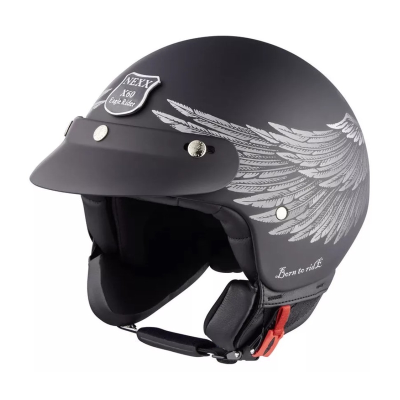 Otvorená prilba na motocykel Nexx X.60 Eagle Rider čierno-strieborná výpredaj