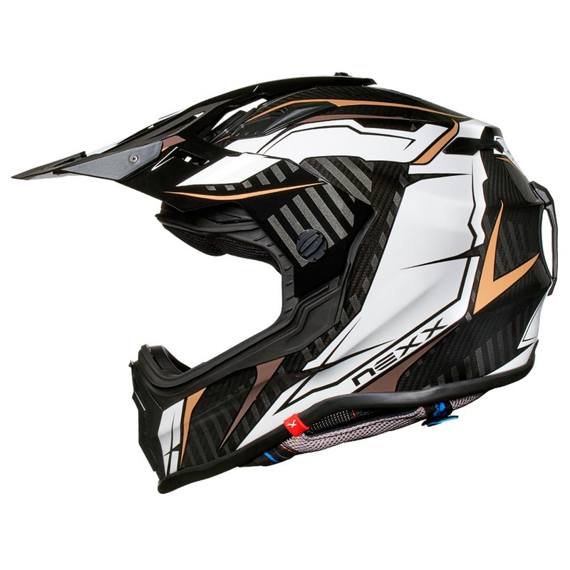 Enduro prilba NEXX X.WRL Atika čierno-bielo-zlatá výpredaj