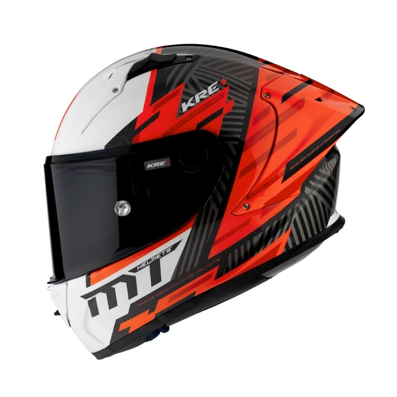 Integrálna prilba na motocykel MT FF103PLUSC KRE+ Carbon Brush A5 čierno-bielo-červená