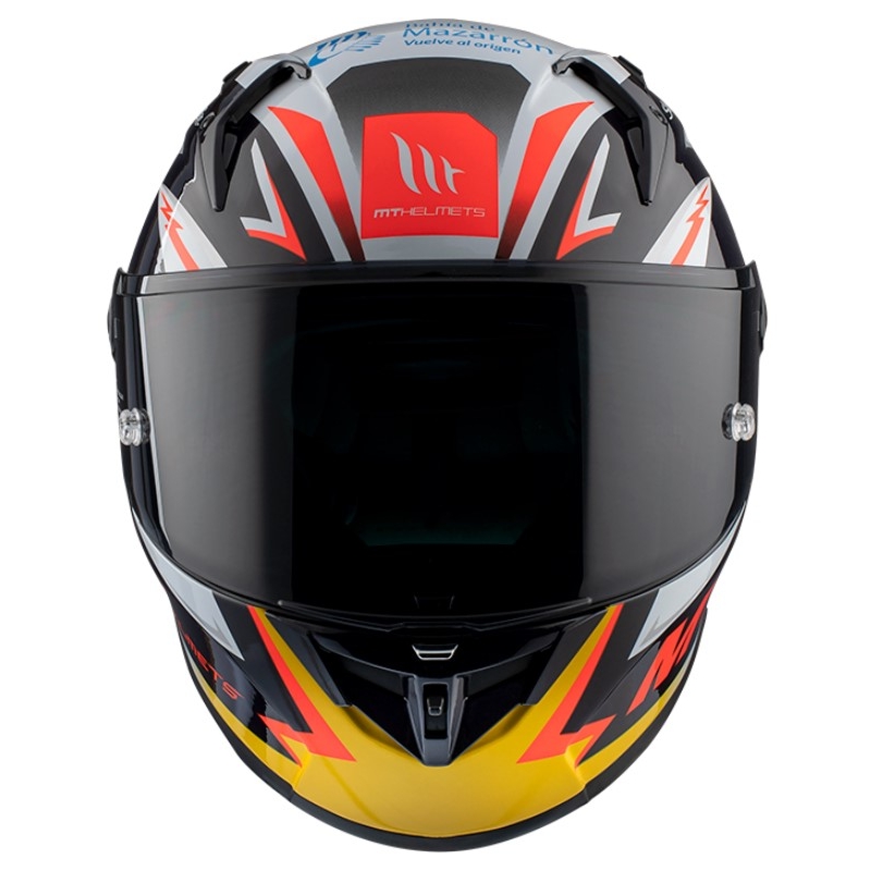 Integrálna prilba na motocykel MT FF103PLUSC KRE+ Carbon Acosta A37 čierno-bielo-oranžová lesklá