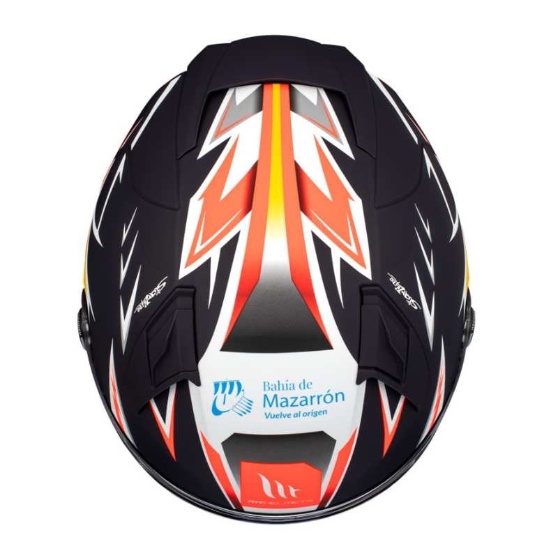 Integrálna prilba na motocykel MT FF110 Revenge 2 S Acosta A37 čierno-oranžovo-biela matná