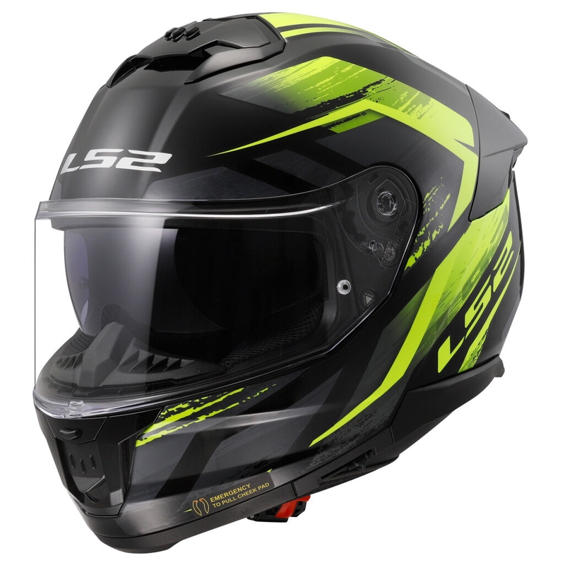 Integrálna prilba na motorku LS2 FF808 Stream II Fury čierno-fluo žltá