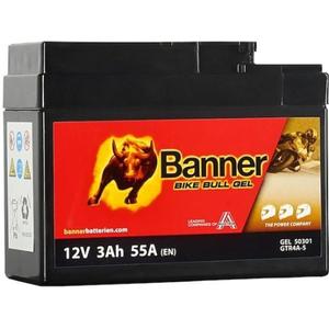 Gélová batéria Banner Bike Bull Gel 12V, YTR4A-BS, 3AH, 55A