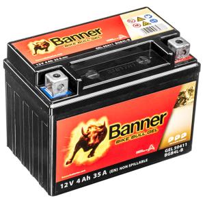 Gélová batéria Banner Bike Bull Gel 12V, YB4L-B, 4AH, 40A