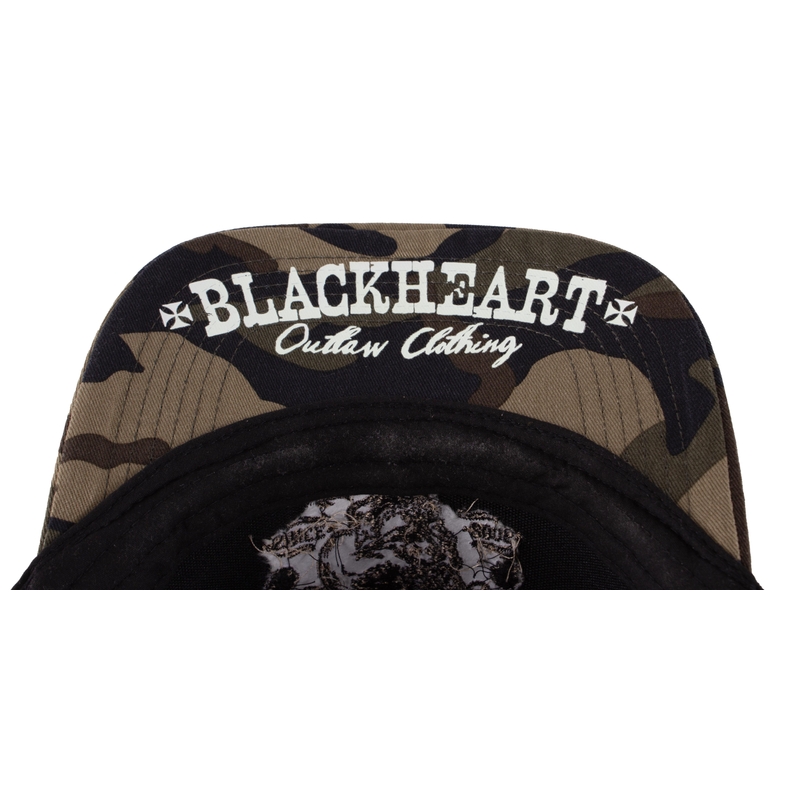 Šiltovka Black Heart Devil Skull Camo