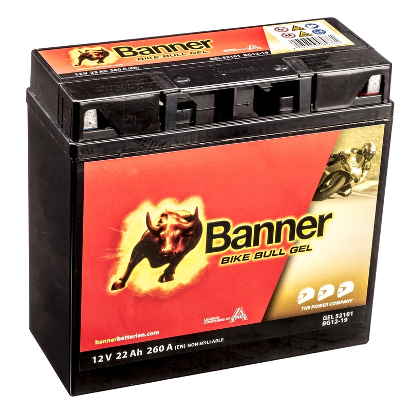 Gélová batéria Banner Bike Bull Gel 12V, 51913, 22AH, 260A