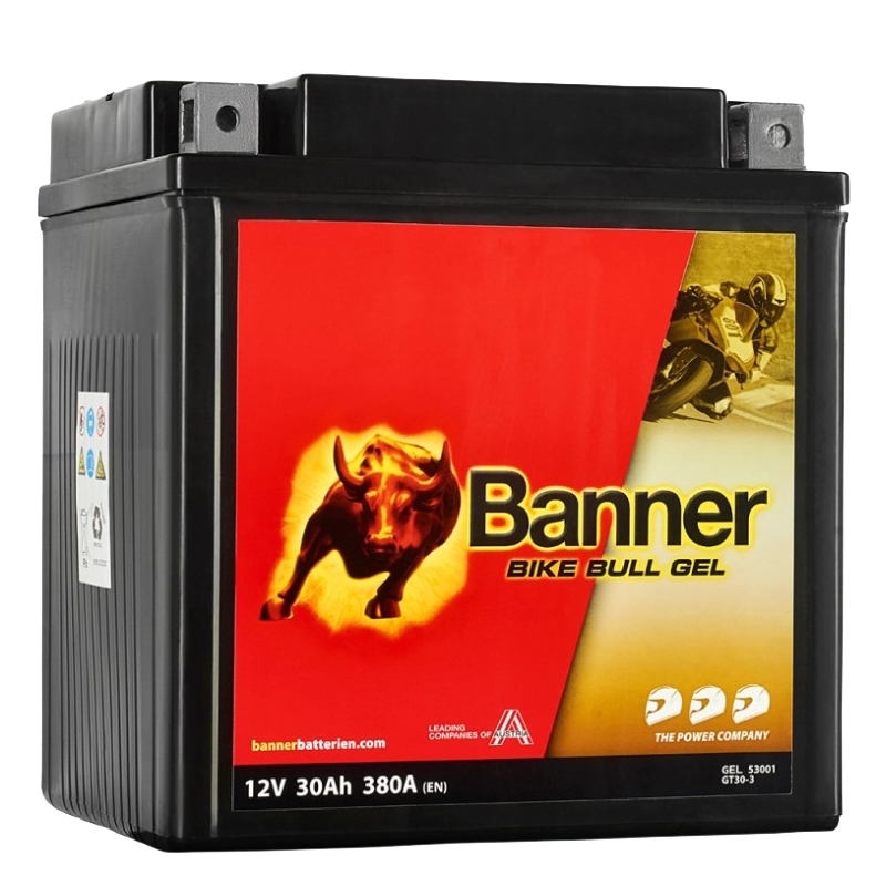 Gélová batéria Banner Bike Bull Gel 12V, YIX30L-BS, 30AH, 380A