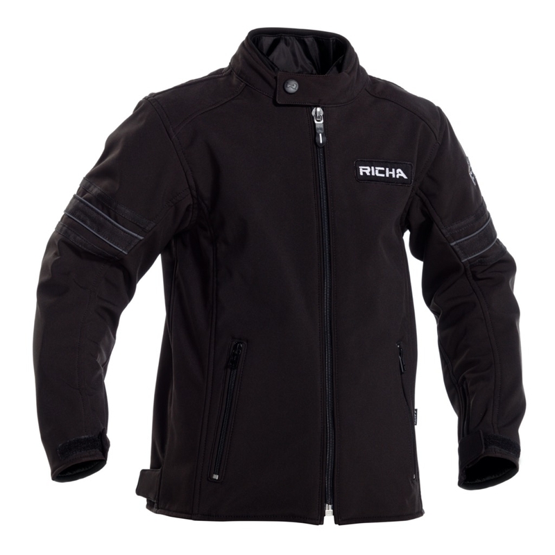 Detská bunda na motocykel RICHA Toulon 2 Softshell čierna výpredaj