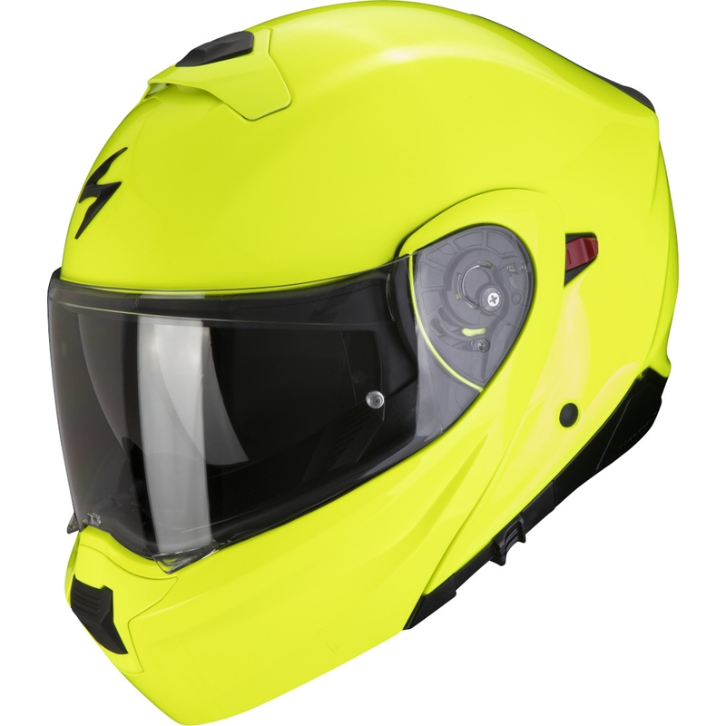 Výklopná prilba na motorku Scorpion EXO-930 EVO Solid fluo žltá